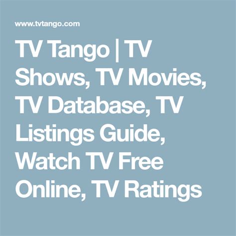Tv tango tv listings - Mar 18, 2006 · 由于此网站的设置，我们无法提供该页面的具体描述。
